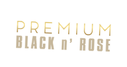 Premium black rose banner text