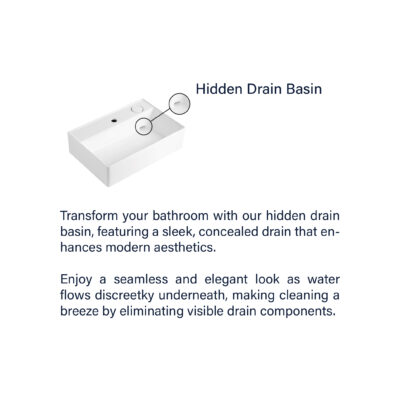 HDB5942 Counter Top Basin With Hidden Waste