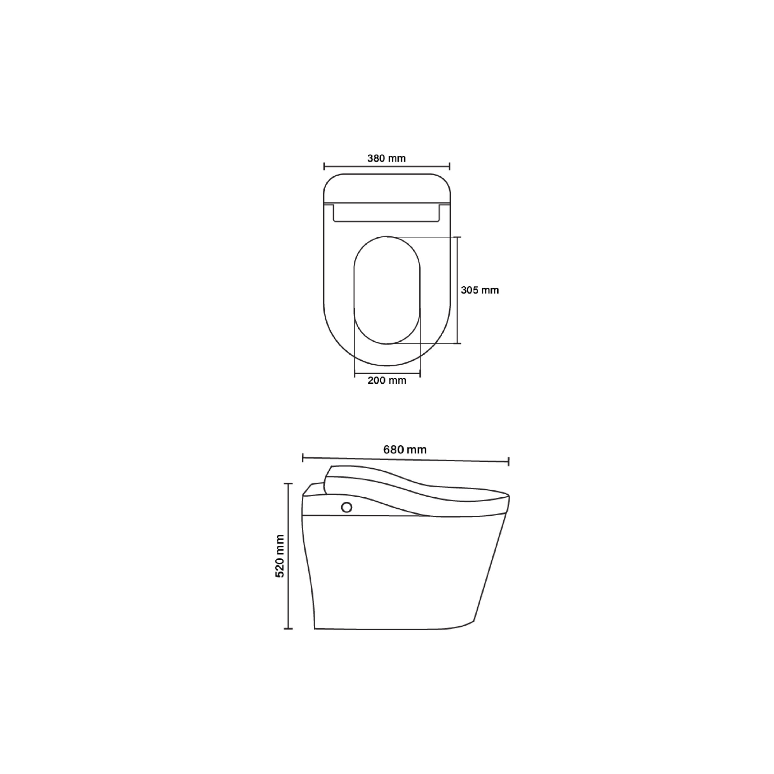 WH15002 Pneumatic Bidet Tankless Water Closet - Image 2